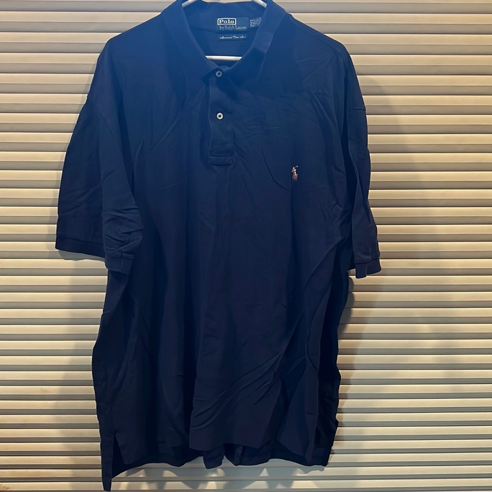Pre owned Polo Ralph Lauren 3XLT Polo shirt.  Blue with multicolored horse.